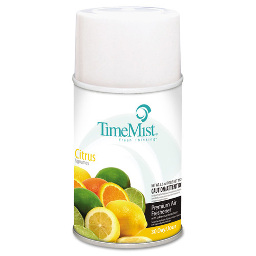 TimeMist TMS1042781 Premium Metered Air Freshener Refill, Citrus, 6.6oz, Aerosol, 12/Case