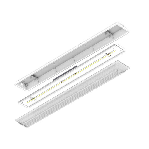 ILP VTR-18WLED-UNIV-50 18 Watt LED 4' Vapor Tight Retrofit Fixture 120-277V 5000K 2755 Lumens