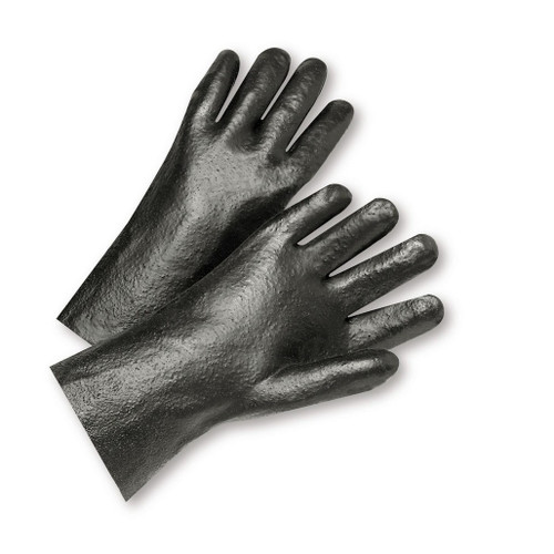 PIP Global Safety 1047R Large Semi-Rough PVC Interlock 14" Gloves