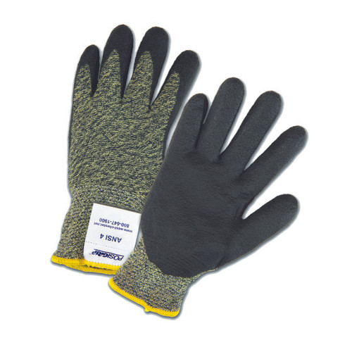 PIP Global Safety 710SANF/XS XSmall Black Foam Nitrile Palm Coated Aramid/Polyamide Gloves