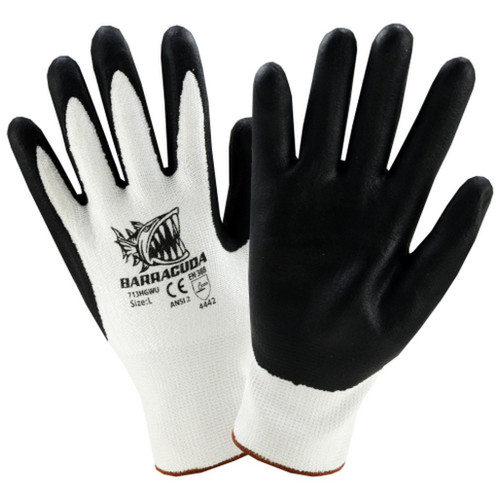 PIP Global Safety 713HGWFN/XS XSmall Barracuda White HPPE shell with black foam nitrile dip