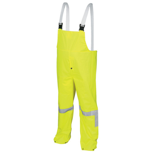 MCR Safety 2083SRS Luminator, .38mm Class 3, PVC/Polyester/PVC 3 pc suit, Silver reflective material, Fluorescent Lime