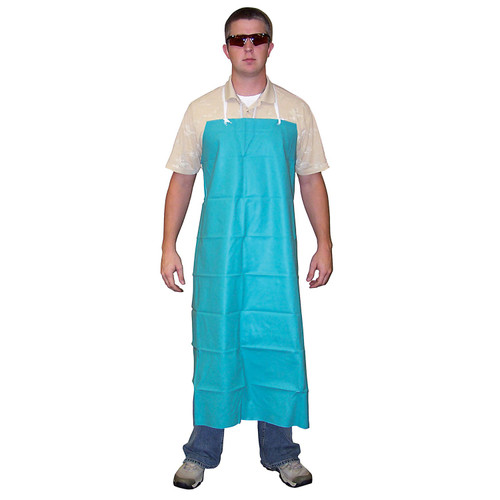 MCR Safety 388R5 Dominator, Apron, .42mm PVC, 35" x 48", raw edges, aqua green