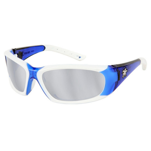 MCR Safety FF327 ForceFlex 3 Blue/White Frame Silver Mirr
