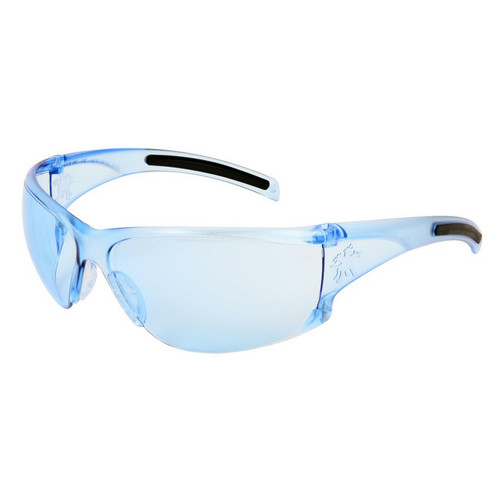 MCR Safety HK113 HellKat Black TPR Light Blue Lens