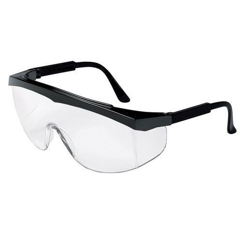 MCR Safety SS110 Stratos Black Frame Clear Lens