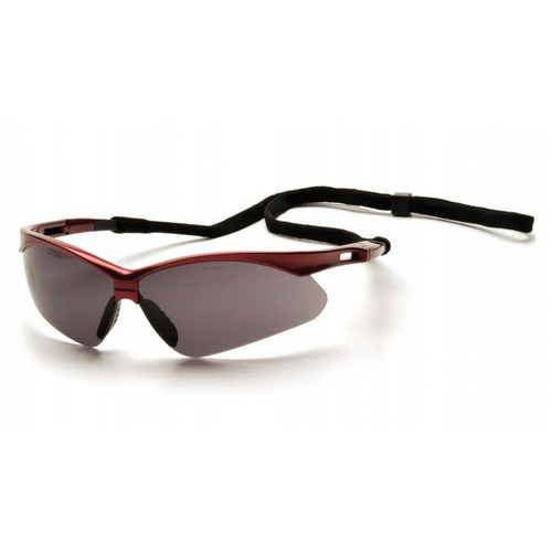 Pyramex Safety SR6320SP PMXTREME - Red Frame/Gray Lens with Black Cord Safety Glasses
