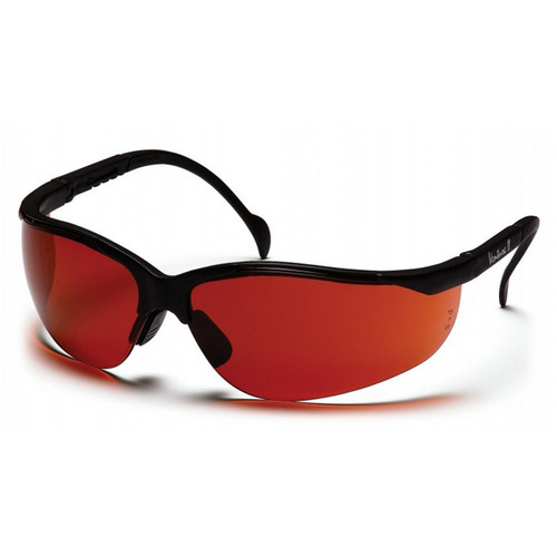 Pyramex Safety SB1835S Venture II - Black Frame/Sun Block Bronze Lens Safety Glasses