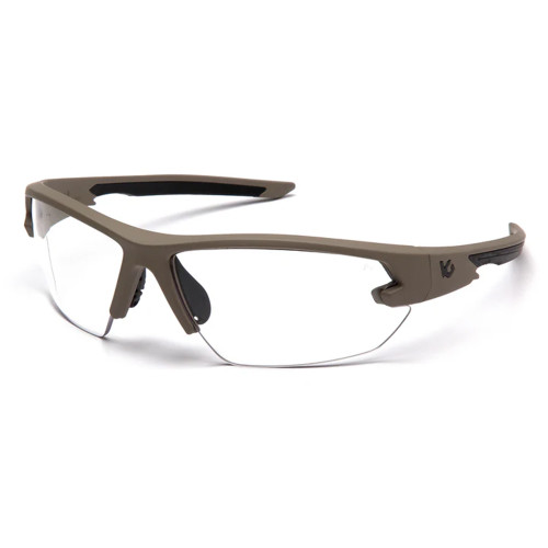 Pyramex Safety VGST1410T Semtex 2.0 - Tan frame/clear anti-fog lens Safety Glasses