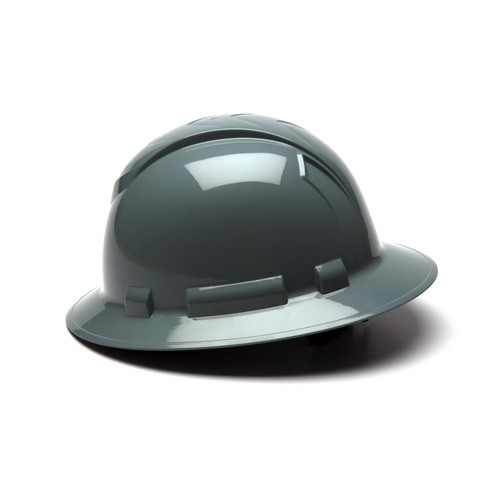 Pyramex Safety HP54113 Ridgeline Hard Hat - Slate Gray-Ridgeline Full Brim 4 Pt Ratchet Suspension