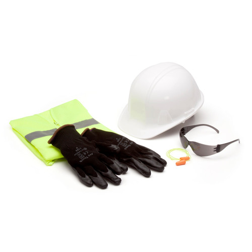 Pyramex Safety NHGL New Hire Kit - Kit Includes Gray Intruder S4120S, RVZ2110L, DP1001, HP14010, and Gloves