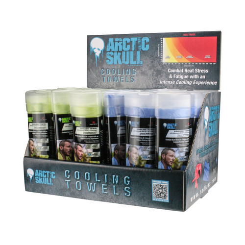 Radians RCS-CD3 ArcticWear Towel Displ - 12 Blue-12 Lime