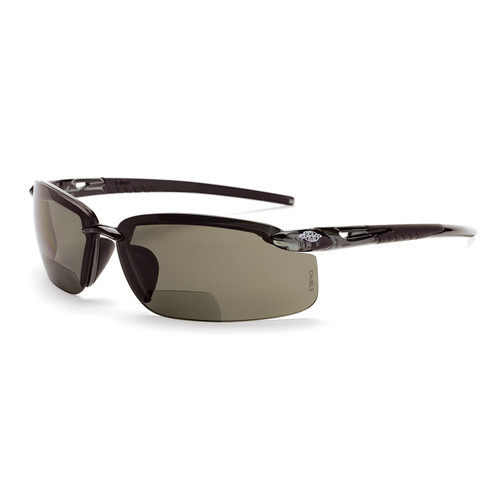 Crossfire 296415 ES5 Gray/Clear 1.5 Diopter Safety Glasses