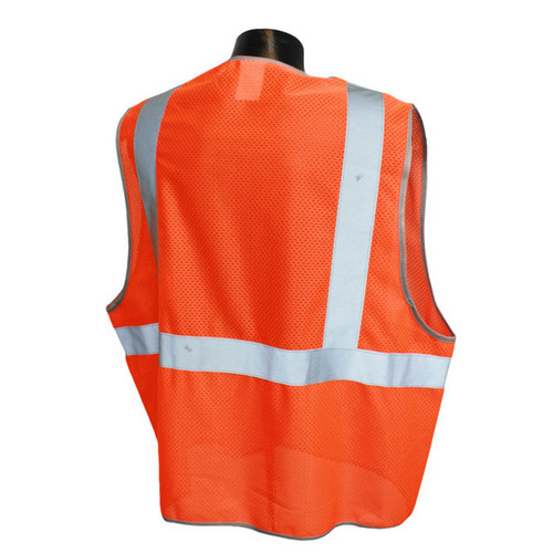 Radwear USA HV-5ANSI-PCZ Orange Mesh ANSI vest w/ zip 2P