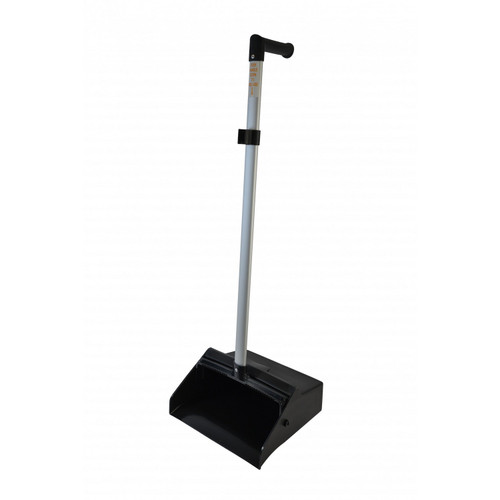 Rubbermaid Commercial Lobby Pro Upright Dustpan, w/Wheels, 12 1/2 , Polypropylene w/Vinyl Coat, Black