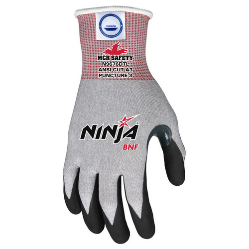 Mcr Safety N9690 Ninja Ice 15 Gauge Black Nylon Coated Glove