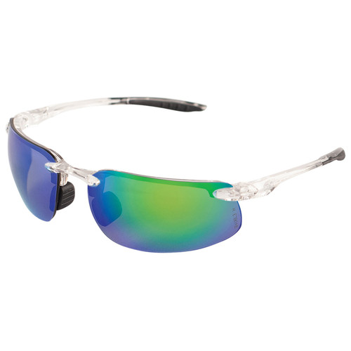 Bullhead Safety BH25116PFT - SwordfishX Green Mirrored with Performance Fog Technology Safety Glasses