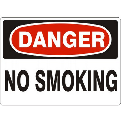 Safehouse Signs D-472333 No Smoking - Danger Sign, 10X14, Plastic (.040)