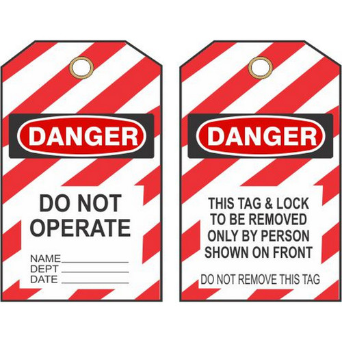 Safehouse Signs TB-149 Danger Do Not Operate Tags, 6X3, Tagboard