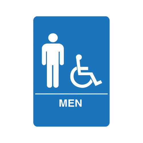 Palmer IS1002-15 Men's Accessible Restroom Blue