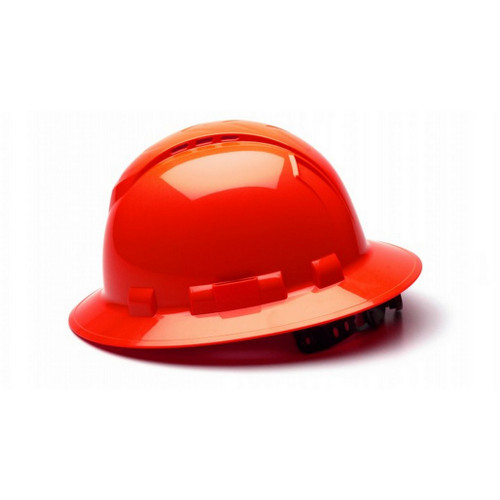 Pyramex Safety HP54141V Ridgeline Full Brim 4 Point Ratchet Hi-Vis Orange Hard Hat