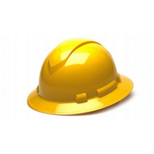 Pyramex Safety HP56130 Ridgeline Full Brim 6 Point Ratchet Yellow Hard Hat