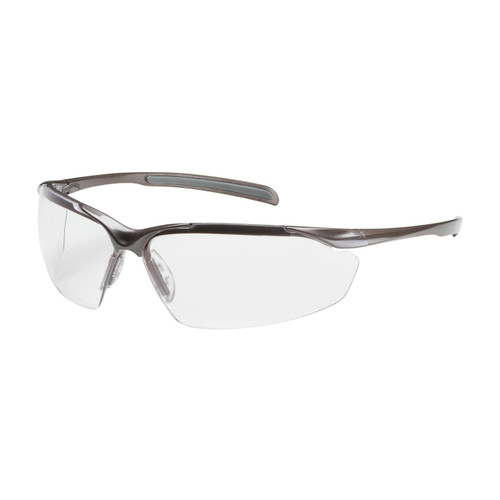 PIP 250-33-1020 Commander Semi-Rimless Safety Glasses with Gloss Bronze Frame, Clear Lens and Anti-Scratch / Anti-Fog Coating