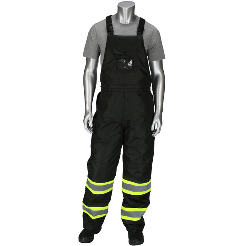 PIP 318-1780-BK Class E Ripstop Insulated Two Tone Bib Overalls Black