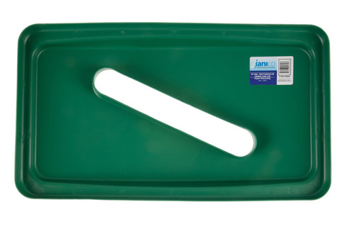 Janico 1023-06GN Green Rectangular Garbage Can Lid
