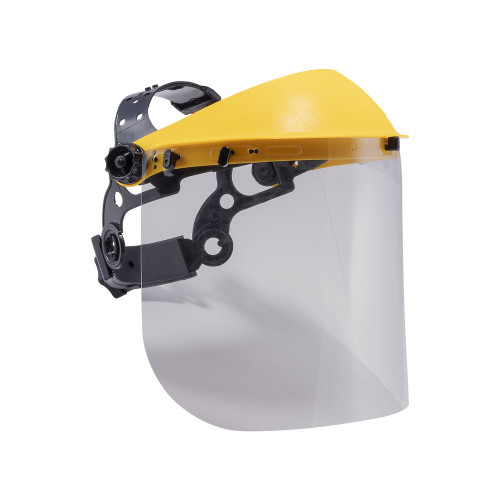 Liberty Safety 1701VCM Face Shield Yellow Brow Guard & Reusable Clear