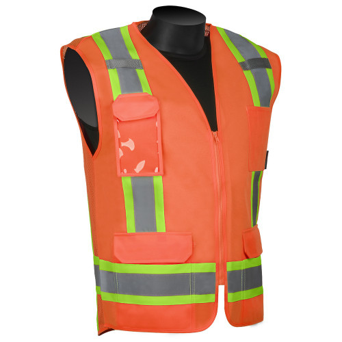 Liberty Safety C16017F/S Hivizgard Solid Front Mesh Back Surveyor Vest