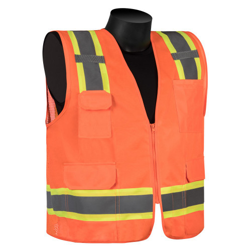 Liberty Safety C16012F/M Hivizgard Solid Front Mesh Back Surveyor Vest