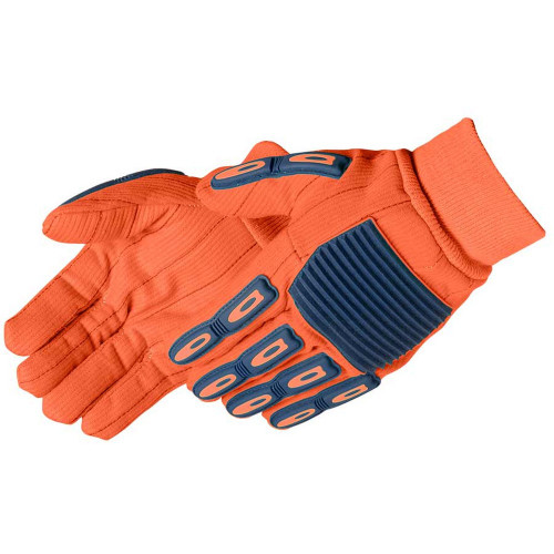 Liberty Safety F4518TPR 18 Oz. Cotton/Polyester Corduroy Double Palm Gloves
