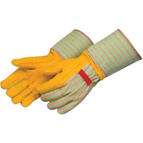 Liberty Safety 4214ST Heavy Weight Golden Chore Gloves With Turtle Neck Gauntlet Cuff