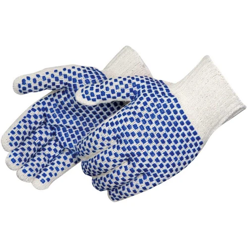 Liberty Safety P4717LD Two-Sided Blue Gloves w/PVC Blocks