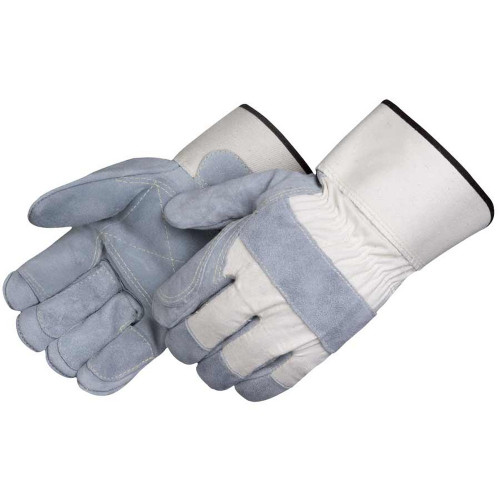 Liberty Safety 3515 Full Feature Double Leather Palm Glove And Fingers With 2 Â½Â” Rubberized Safety Cuff