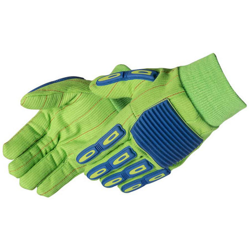 Liberty Safety G4518TPR Daybreaker 20 Oz. Cotton/Polyester Cord Double Palm  Gloves