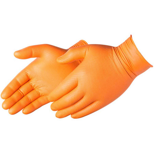 Liberty Safety 2028HO/M Duraskin Orange Nitrile Disposable Gloves