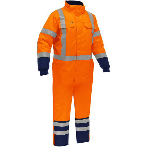 PIP 344M6453X Bisley ANSI Type R Class 3 Extreme Cold Coverall with X-Back Hi-Vis Orange