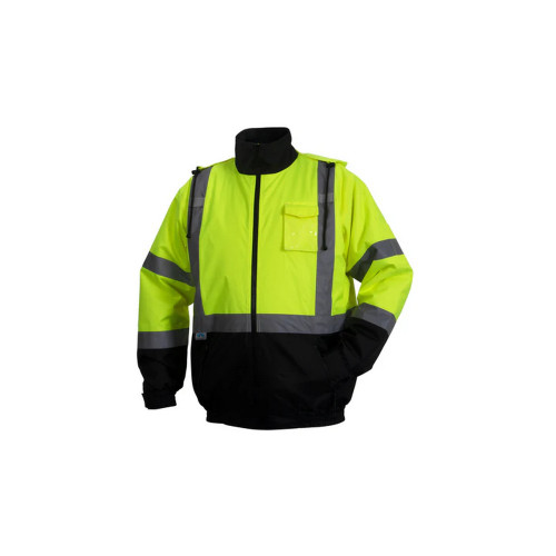 Pyramex Safety RJ3210T Class 3 Bomber Jacket Tall Lime