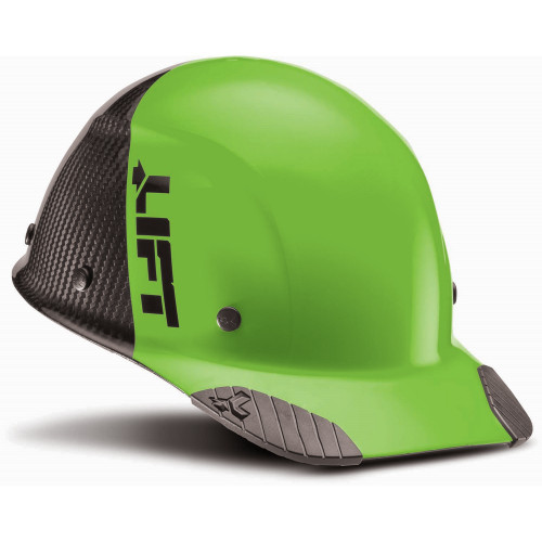 Lift Safety HDC50C-20GC DAX Carbon Fiber Cap Style Hard Hat, Lime Green/Black