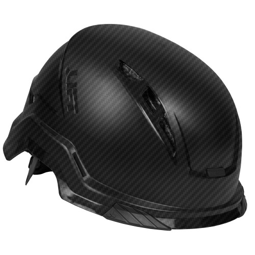Lift Safety HRX-22CKC2 RADIX Vented Type II Safety Helmet, Black Carbon Matte