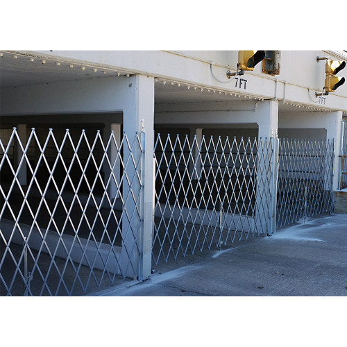 Illinois Engineered Products SSG865-ANG Retractable Folding Gate, Single, 7' - 8' W, 6' 6" Collapsed Ht, 6' Expanded Ht