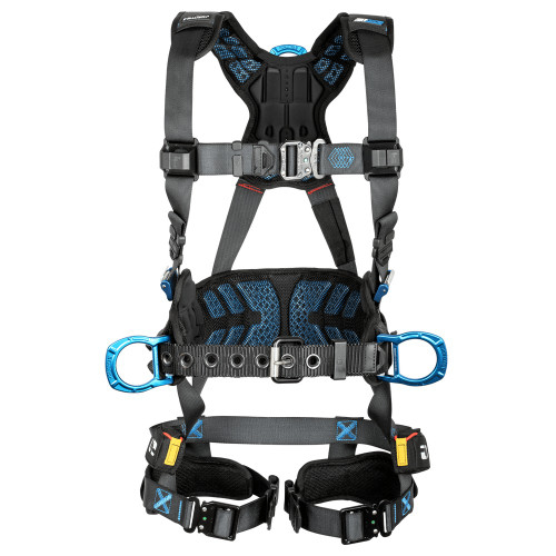 FallTech 8123BQC FT-One 3D Construction Belted Full Body Harness, Quick Connect Adjustments