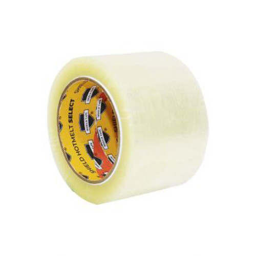 Wraptite 16HMTS3110C 72mm x 100m, 24 Rolls/Case, Clear Hotmelt SELECT Tape, 1.6 Mil