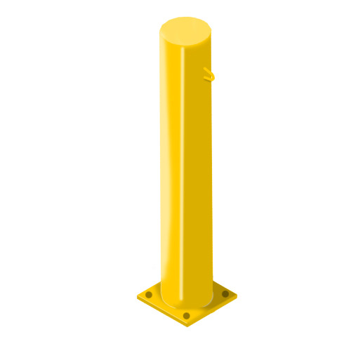 Savety Yellow BL12366.5040YE 6.5" DIA Round Standard Duty Steel Bollards 36" With Eyelet