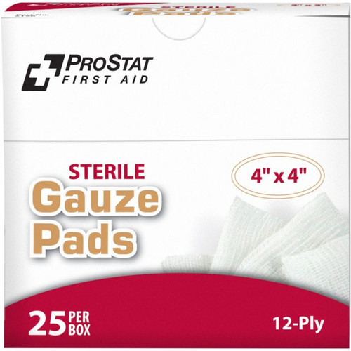 Prostat 2197 Gauze Pads 4" x 4" - Sterile - 25 Count
