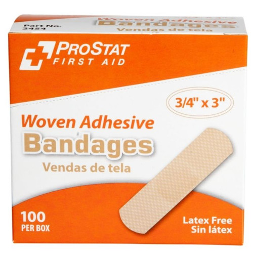 ProStat 2454 Woven Adhesive Bandage - 3/4" x 3" - 100 Count