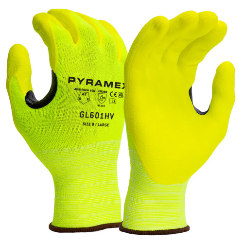 Pyramex Safety GL601HV 15G Micro-Foam Nitrile Coated Gloves
