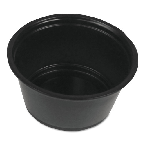 Boardwalk BWKPRTN4BL Soufflé/Portion Cups, 4 oz, Polypropylene, Black, 2500/Case